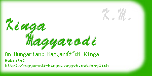 kinga magyarodi business card